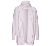 Strickjacke VIVANCE, Damen, Gr. 44/46, flieder meliert, Strick, Obermaterial: 53% Polyester, 37% Polyacryl, 10% Polyamid, meliert, figurumspielend Po-bedeckend, ohne Ausschnitt, Strickjacken Strickjac