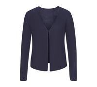Strickjacke VIVANCE, Damen, Gr. 36/38, blau (marine), Strick, Obermaterial: 100% Polyacryl, unifarben, modisch, figurumspielend, tiefer V-Ausschnitt, Langarm, Strickjacken, mit Haken-Verschluss (19491