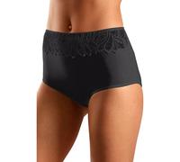 Taillenslip VIVANCE, Damen, Gr. 32/34, schwarz, Obermaterial: 95% Baumwolle, 5% Elasthan. Spitze: 90% Polyamid, 10% Elasthan, unifarben, körpernah, Unterhosen Taillenslip, aus elastischer Baumwoll-Qua