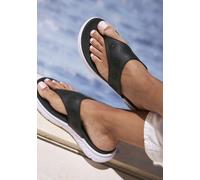 Zehentrenner VIVANCE Gr. 38, schwarz Damen Schuhe Strandaccessoires Pantolette mit Cut-Out-Muster VEGAN (58445163-38)