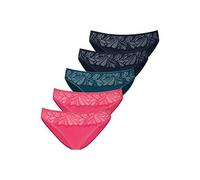 Bikinislip VIVANCE Gr. 32/34, bunt (pink, navy, petrol), Damen, Obermaterial: 95% Baumwolle, 5% Elasthan, Unterhosen, aus elastischer Baumwoll-Qualität (27961740-32) pink, navy, petrol