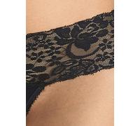 Brasilslip VIVANCE, Damen, Gr. 44/46, schwarz, Single Jersey, Obermaterial: 95% Baumwolle, 5% Elasthan. Spitze: 93% Polyamid, 7% Elasthan (LYCRA), unifarben, bequem, Unterhosen, aus elastischer Baumwo