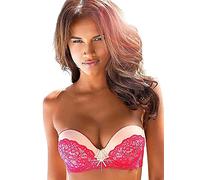 Vivance Damen Bügel Balconette Push Up BH Neon Pink 80 Cup A