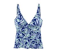 VIVANCE Bügel-Tankini-Top Damen blau bedruckt Gr.44 Cup B