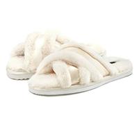 Hausschuh VIVANCE "Pantolette, Pantoffel, Mule, offener Schuh", Damen, Gr. 40, beige, Obermaterial: 100% Textilmaterial. Decksohle: 100% Textilmaterial. Futter: 100% Textilmaterial. Laufsohle: 100% Sy