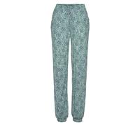Jerseyhose VIVANCE, Damen, Gr. 40, N-Gr, grün (grün, bedruckt), Jersey, Obermaterial: 100% Viskose, geblümt, figurumspielend lang, Hosen Jerseyhose, mit Blümchendruck und Taschen, elastischer Bund, St
