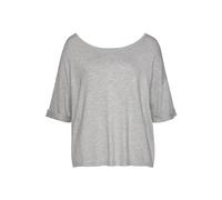 VIVANCE Kurzarmpullover Damen grau-meliert Gr.36/38