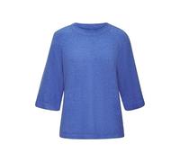 Kurzarmpullover VIVANCE, Damen, Gr. 36/38, blau, Strick, Obermaterial: 74% Polyacryl, 24% Polyamid, 2% Elasthan, unifarben, figurumspielend hüftlang, Rundhals, Raglanärmel, Pullover, mit weiten Ärmeln