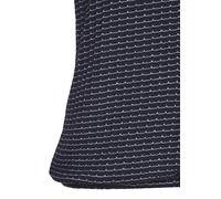 Kurzarmshirt VIVANCE "aus strukturierter Strickqualität", Damen, Gr. 44/46, navy, creme, Strick, Obermaterial: 68% Viskose (LENZING™ ECOVERO™), 30% Polyester, 2% Elasthan, gemustert, figurumspielend,