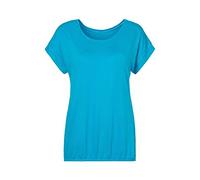 Vivance T-Shirt mit elastischem Saumabschluss, blau, color=türkis|size=40/42