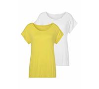 VIVANCE Damen Kurzarmshirt im 2er-Pack, lockere Passform, lässig