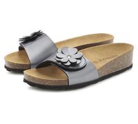 Pantolette VIVANCE, Damen, Gr. 37, grau (grau metallic), Obermaterial: 100% Synthetik. Futter: 100% Synthetik. Decksohle: 100% Rindsleder. Laufsohle: 100% Synthetik, metallic, modisch, Schuhe, Mule, S