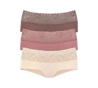 VIVANCE Damen Panty mit Spitze im 3er-Pack, Basic