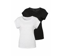 VIVANCE Rundhalsshirt Damen weiß, schwarz Gr.40/42