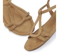 Sandale VIVANCE "Sandalette, offener Schuh, Sommerschuh", Damen, Gr. 43, camelfarben, Obermaterial: 100% Textilmaterial. Decksohle: 100% Textilmaterial. Futter: 100% Textilmaterial. Laufsohle: 100% Sy