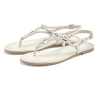 Sandale VIVANCE "Sommerschuh", Damen, Gr. 41, beige (hellbeige), Obermaterial: 100% Lederimitat. Decksohle: 100% Textilmaterial. Futter: 100% Lederimitat. Laufsohle: 100% Synthetik, unifarben, Schuhe