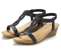 Sandalette VIVANCE "Sommerschuh", Damen, Gr. 41, schwarz, Obermaterial: 100% Textilmaterial. Decksohle: 100% Textilmaterial. Futter: 100% Lederimitat. Laufsohle: 100% Synthetik, unifarben, Schuhe Sand