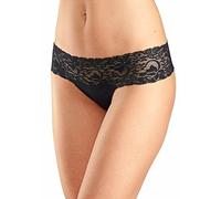 String VIVANCE, Damen, Gr. 44/46, schwarz, Single Jersey, Obermaterial: 95% Baumwolle, 5% Elasthan. Spitze: 93% Polyamid, 7% Elasthan (LYCRA), unifarben, bequem, Unterhosen String, aus elastischer Bau