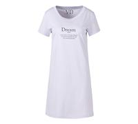 Nachthemd VIVANCE DREAMS, Damen, Gr. 40/42, N-Gr, lila (helllila), Single Jersey, Obermaterial: 100% Baumwolle, bedruckt, unifarben, Basic ca. Mitte Oberschenkel, Rundhals, abgesteppte Kante, Kleider