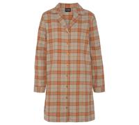 Nachthemd, Damen, Gr. 32, N-Gr, orange (orange, sand, kariert), Flanell, Obermaterial: 100% Baumwolle, VIVANCE DREAMS BY LASCANA, kariert, mehrfarbig, kurz, V-Ausschnitt, Kleider Nachthemd, aus kusche