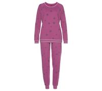 VIVANCE DREAMS BY LASCANA Damen Pyjama bordeaux-gemustert Gr.40/42