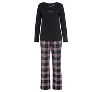 Pyjama VIVANCE DREAMS, Damen, Gr. 42, pink, Flanell, Obermaterial: 100% Baumwolle. Oberteil: 100% Baumwolle, mehrfarbig, meliert, lang, Rundhals, Homewear-Sets, aus kuschelig weichem Flanell (65422834