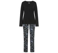VIVANCE DREAMS BY LASCANA Damen Pyjama schwarz bedruckt Gr.48/50