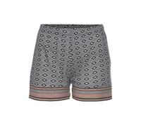 Schlafshorts VIVANCE DREAMS, Damen, Gr. 40/42, N-Gr, braun (braun gemustert), Single Jersey, Obermaterial: 100% Viskose, gemustert, bequem kurz, Hosen, in schönem Ethno-Design (83678669-40) braun gemu