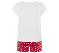 Shorty VIVANCE DREAMS, Damen, Gr. 48/50, ecru, rot, Single Jersey, Obermaterial: 100% Baumwolle, bedruckt, unifarben, bequem hüftlang, Rundhals, angeschnitten, Homewear-Sets Shorty, mit süßem Herzprin