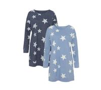 VIVANCE DREAMS BY LASCANA Damen Sleepshirt hellblau gemustert Gr.32/34