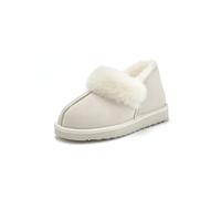 Hausschuh "Plüsch Hausschuh, Pantolette, Pantoffel, Homeslippers", Damen, Gr. 40, beige, Obermaterial: 100% Rindsleder. Decksohle: 100% Lammfell. Futter: 100% Lammfell. Laufsohle: 100% Synthetik, VIVA