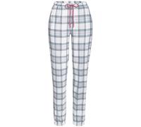 Pyjamahose VIVANCE DREAMS, Damen, Gr. 44/46, N-Gr, grau, rosa, kariert, Single Jersey, Obermaterial: 100% Baumwolle, kariert, Basic schmal lang, Hosen Pyjamahose, mit schönem Alloverdruck (67455539-44