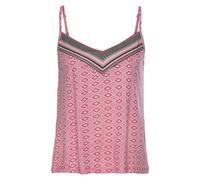 Trägertop VIVANCE DREAMS, Damen, Gr. 44/46, pink (pink gemustert), Single Jersey, Obermaterial: 100% Viskose, gemustert, feminin, bequem hüftlang, V-Ausschnitt, Tops, in schönem Ethno-Design (19973315