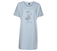 Bigshirt VIVANCE DREAMS Gr. 32/34, bunt (bordeaux, hellblau), Damen, Single Jersey, Obermaterial: 100% Baumwolle, bedruckt, Shirts, mit Frontdruck (29229027-32) bordeaux, hellblau