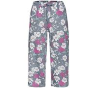 Caprihose VIVANCE DREAMS, Damen, Gr. 36/38, N-Gr, graublau, rosa, geblümt, Single Jersey, Obermaterial: 100% Baumwolle, gemustert, Basic, bequem 3/4-Länge, Hosen, in schmaler Capriform (17689752-36) g