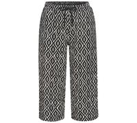 Caprihose VIVANCE DREAMS, Damen, Gr. 32/34, N-Gr, schwarz-weiß (schwarz, weiß, gemustert), Single Jersey, Obermaterial: 100% Baumwolle, gemustert, Basic, Basic 3/4-Länge, Hosen Caprihose, mit schönem
