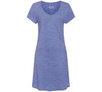 Nachthemd VIVANCE DREAMS, Damen, Gr. 32/34, N-Gr, lila (lila, meliert), Single Jersey, Obermaterial: 90% Viskose, 10% Polyester, meliert, Basic, bequem ca. Mitte Oberschenkel, V-Ausschnitt, Kleider Na