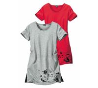 VIVANCE DREAMS Damen Nachthemd red/grey Gr.32/34