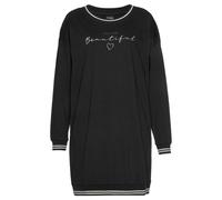 Nachthemd VIVANCE DREAMS Gr. 32/34, N-Gr, schwarz Damen Kleider Nachthemden mit Ripp-Abschlüssen (99303635-32)