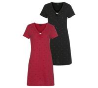 VIVANCE DREAMS Damen Nachthemd schwarz-rot Gr.52/54