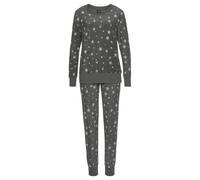 VIVANCE DREAMS Damen Pyjama anthrazit-weiß-allover-gemustert Gr.40/42