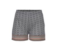 Schlafshorts VIVANCE DREAMS, Damen, Gr. 44/46, N-Gr, braun (braun gemustert), Single Jersey, Obermaterial: 100% Viskose, gemustert, bequem kurz, Hosen, in schönem Ethno-Design (83678669-44) braun gemu