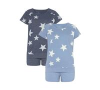 Shorty VIVANCE DREAMS Gr. 56/58, blau (hellblau, marine, sterne) Damen Homewear-Sets (13897202-56) hellblau, marine, sterne