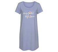 Sleepshirt VIVANCE DREAMS, Damen, Gr. 36/38, N-Gr, lila (lavendel), Single Jersey, Obermaterial: 60% Baumwolle, 40% Polyester, unifarben, Basic, Basic mini, Rundhals, eingesetzt abgesteppt, Kleider Sl