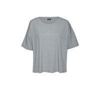 T-Shirt VIVANCE DREAMS, Damen, Gr. 32/34, grau, Rippstrick, Obermaterial: 63% Polyester, 33% Viskose, 4% Elasthan, unifarben, Basic, loose fit normal, Rundhals, weit abgesteppt, Shirts T-Shirt, in wei