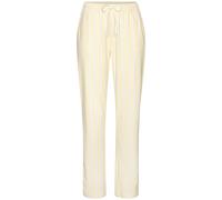 Pyjamahose VIVANCE DREAMS, Damen, Gr. 32/34, N-Gr, weiß (gelb, weiß, gestreift), Single Jersey, Obermaterial: 100% Baumwolle, gestreift, modisch, Basic lang, Hosen, mit zartem Streifenmuster (98077956