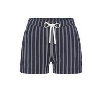 Pyjamashorts VIVANCE DREAMS, Damen, Gr. 32/34, N-Gr, blau (dunkelblau, gestreift), Single Jersey, Obermaterial: 50% Baumwolle, 50% Viskose, gestreift, bequem kurz, Hosen, mit schönem Alloverdruck (706