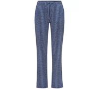 Pyjamahose VIVANCE DREAMS, Damen, Gr. 48/50, N-Gr, bunt (blau, rosa, gestreift), Single Jersey, Obermaterial: 50% Baumwolle, 50% Viskose, gestreift, feminin, gerade lang, Hosen, mit Schönem Allover-Mu