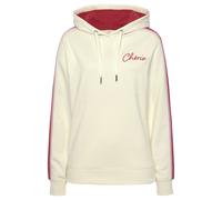 Hoodie VIVANCE, Damen, Gr. 40/42, beige (creme, rot), Sweatware, Obermaterial: 60% Baumwolle, 40% Polyester, modisch, lässig geschnitten normal, Rundhals, Langarm Bündchen, Sweatshirts, Hoodie mit Kon