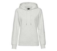 Hoodie VIVANCE, Damen, Gr. 32/34, grau (grau meliert), Sweatware, Obermaterial: 80% Baumwolle, 20% Polyester, meliert, bestickt, casual, bequem hüftlang, Langarm Rippbündchen, Sweatshirts, mit seitlic